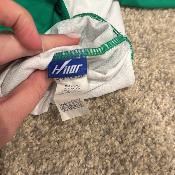 Green Ruffled One-Shoulder swimsuit - Picture 4 of 8